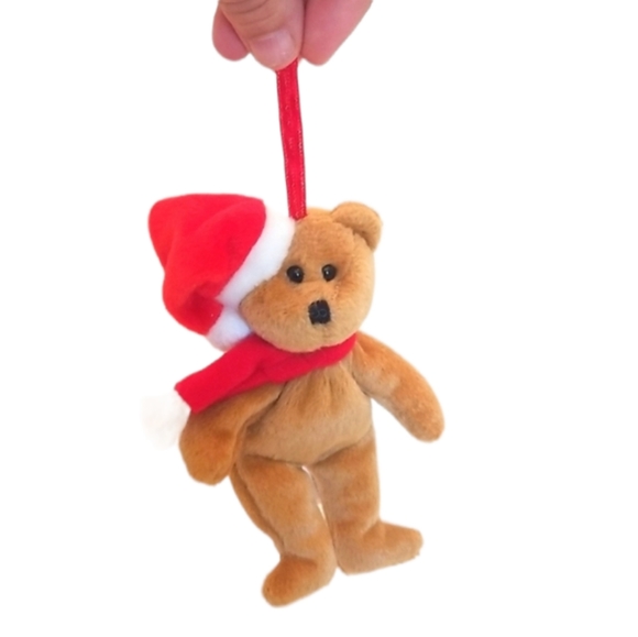 Ty Vintage Beanie Holiday Teddy Plush Hanging Ornament - Picture 1 of 7